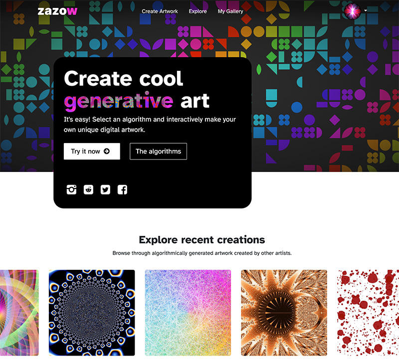 Screenshot of Zazow.com